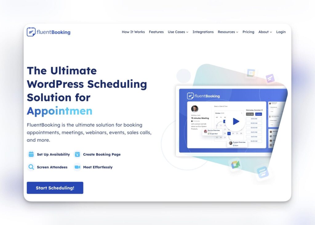 TestOla Woo Fluent Booking <br>Mötesbokning med kalendersync
