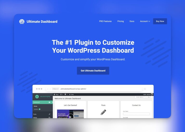 Ultimate Dashboard  <br>Skräddarsy WpAdmin