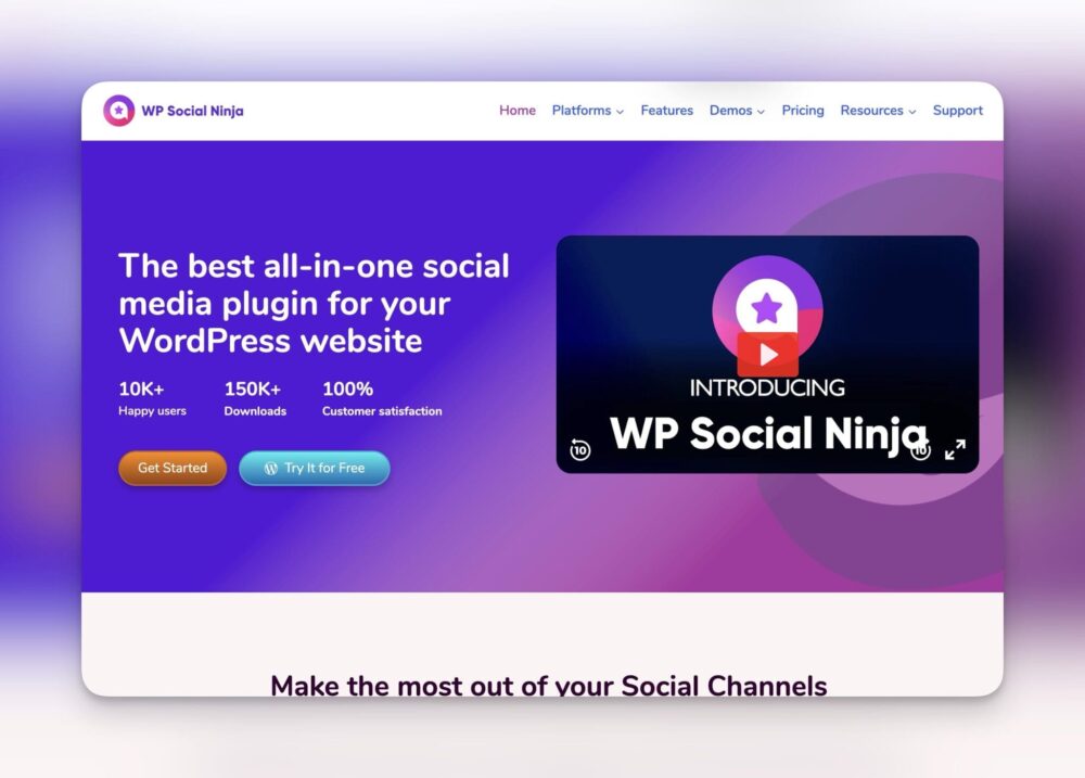 Wp Social Ninja <br>Koppla sociala medier till din sajt