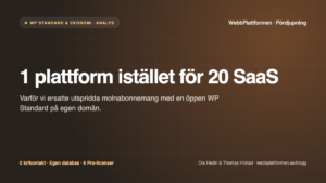 wp standard istället för 20 separata saas verktyg