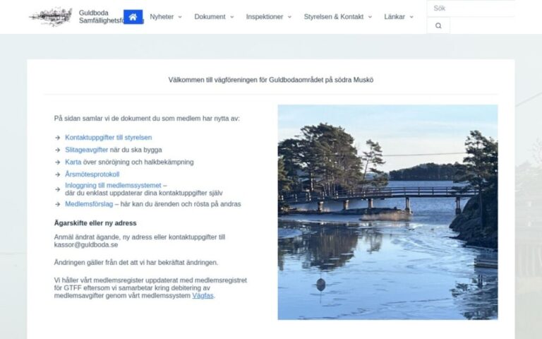 Guldboda vägförening guldboda vägförening – skärmdump