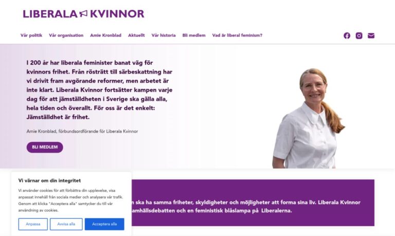 liberala kvinnor – skärmdump
