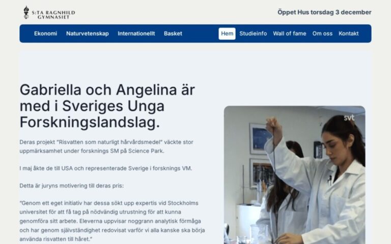 s:ta ragnhildgymnasiet – skärmdump